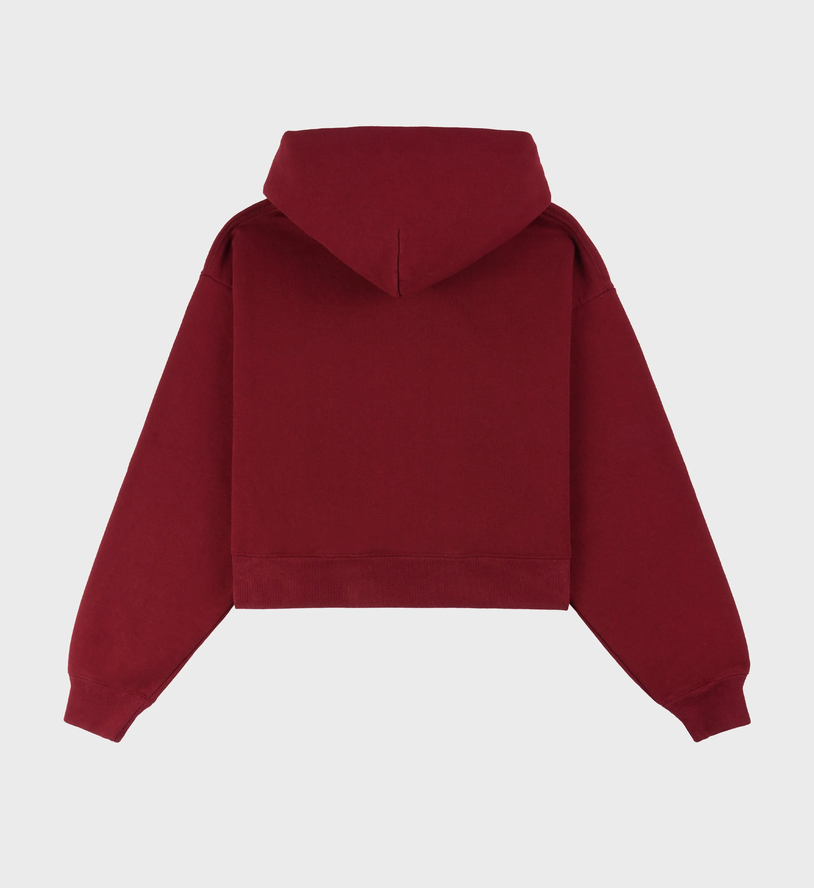 Vendome Cropped Hoodie - Merlot/White sold by Sporty and Rich product image thumbnail 5