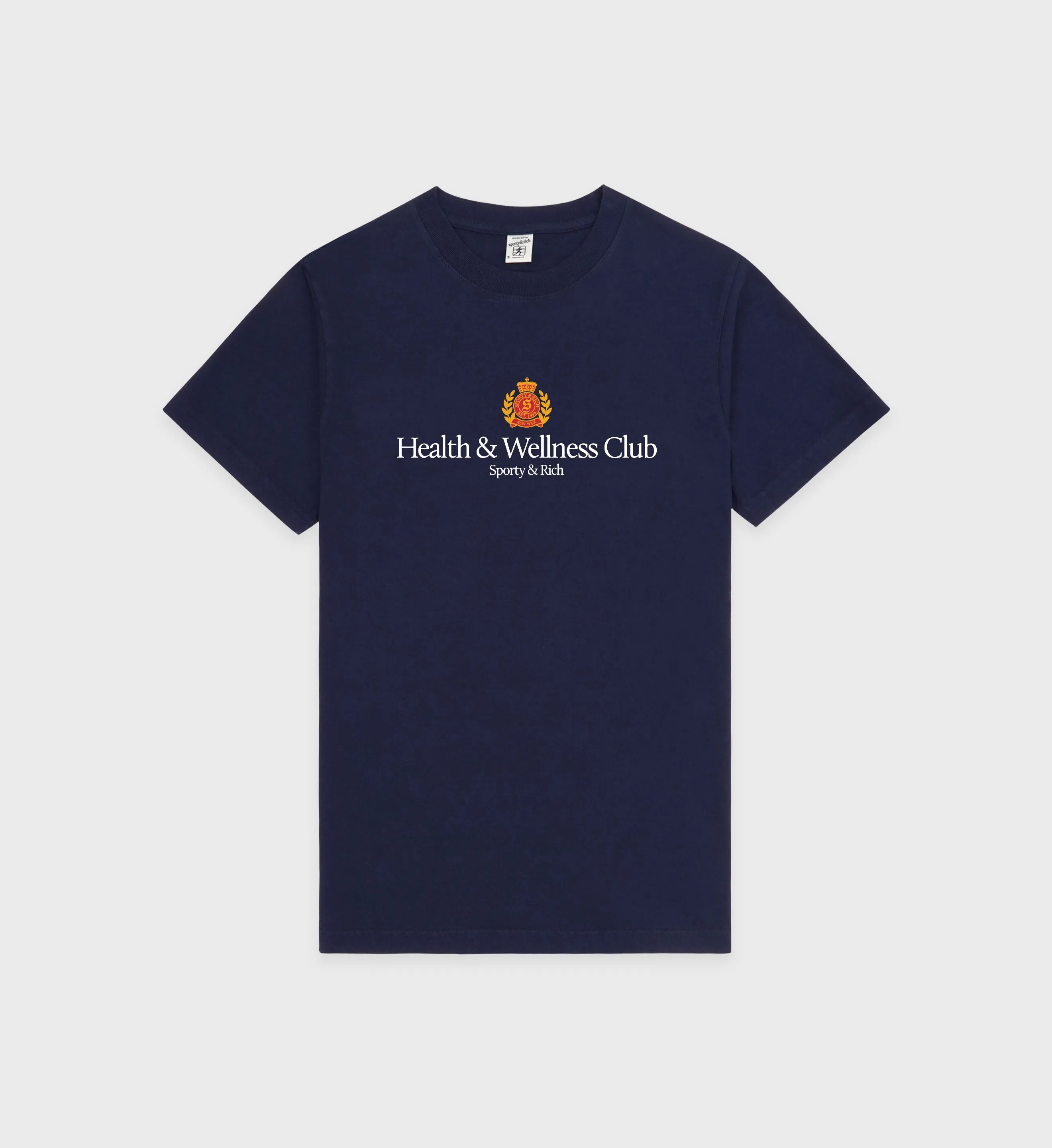 H&W Crest T-Shirt - Navy/White sold by Sporty and Rich