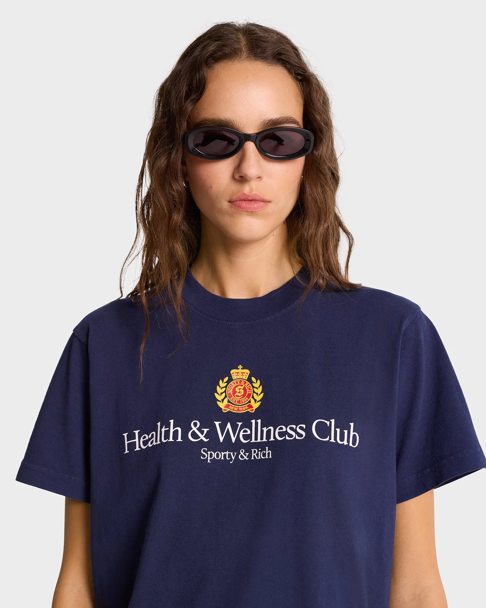 H&W Crest T-Shirt - Navy/White sold by Sporty and Rich product image thumbnail 3