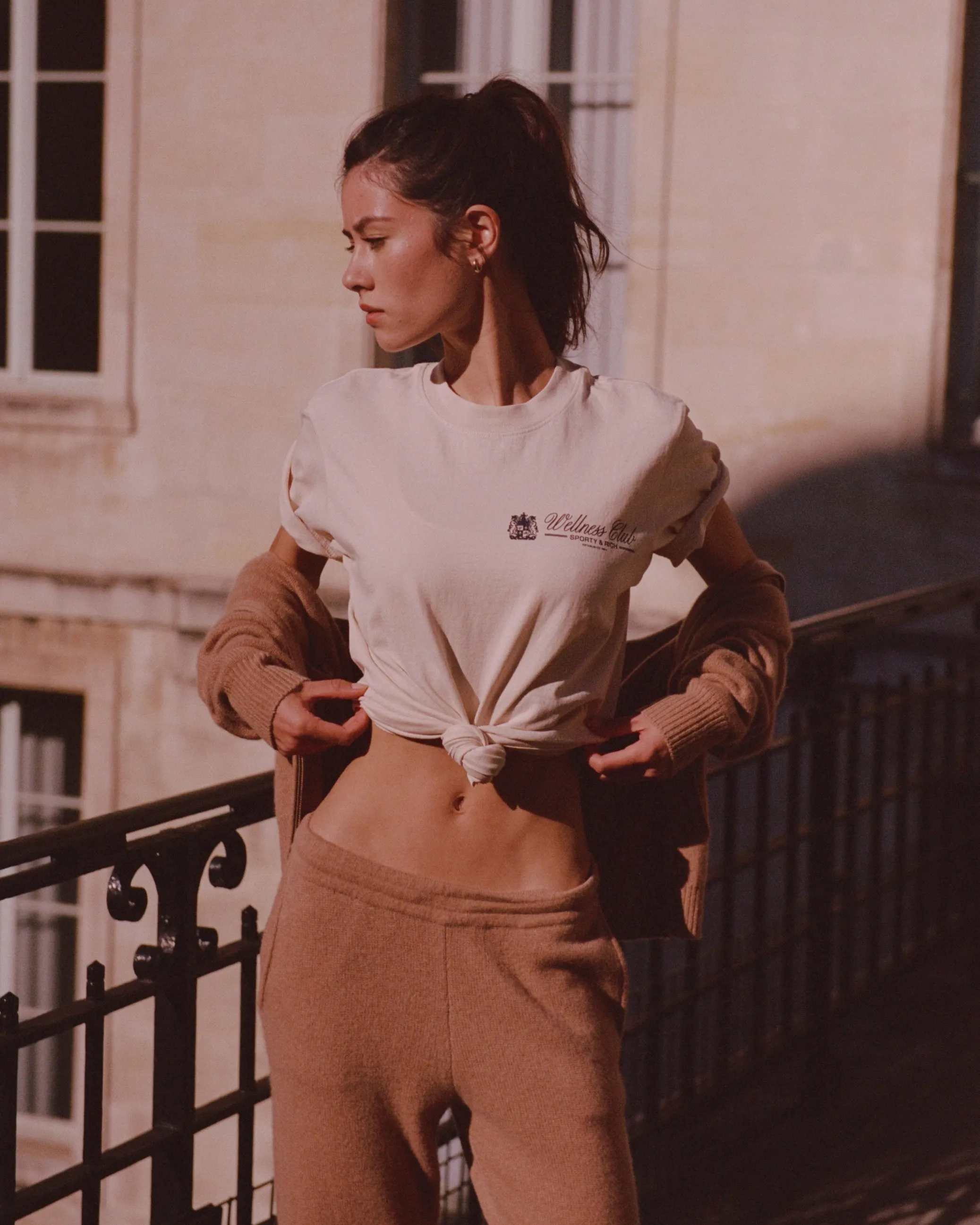 Unicorn Crest T-Shirt - Cream/Navy sold by Sporty and Rich product image thumbnail 3