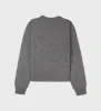 SRC Cashmere Crewneck - Gray/White sold by Sporty and Rich