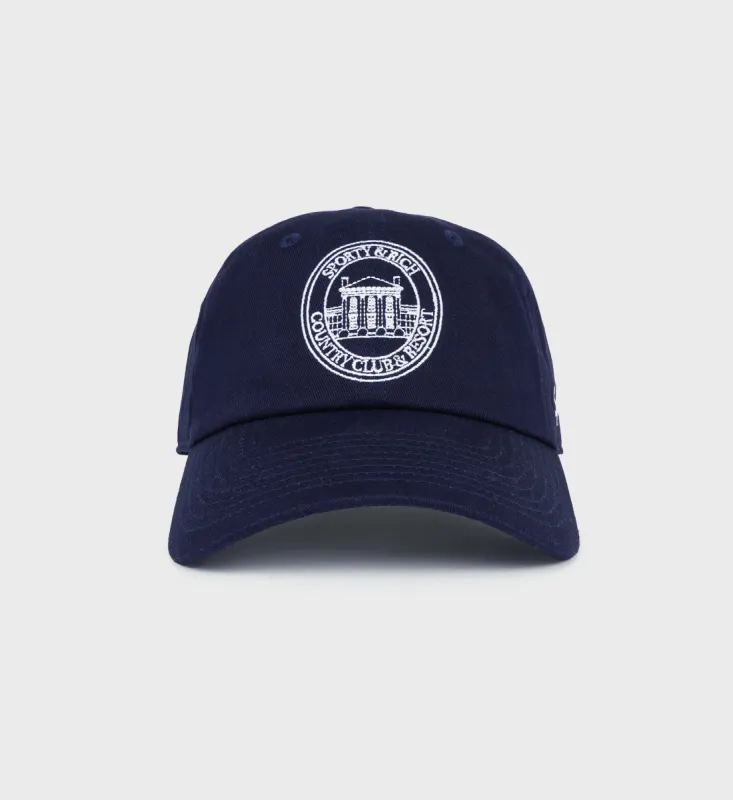 Vendome Resort Hat - Navy/White sold by Sporty and Rich