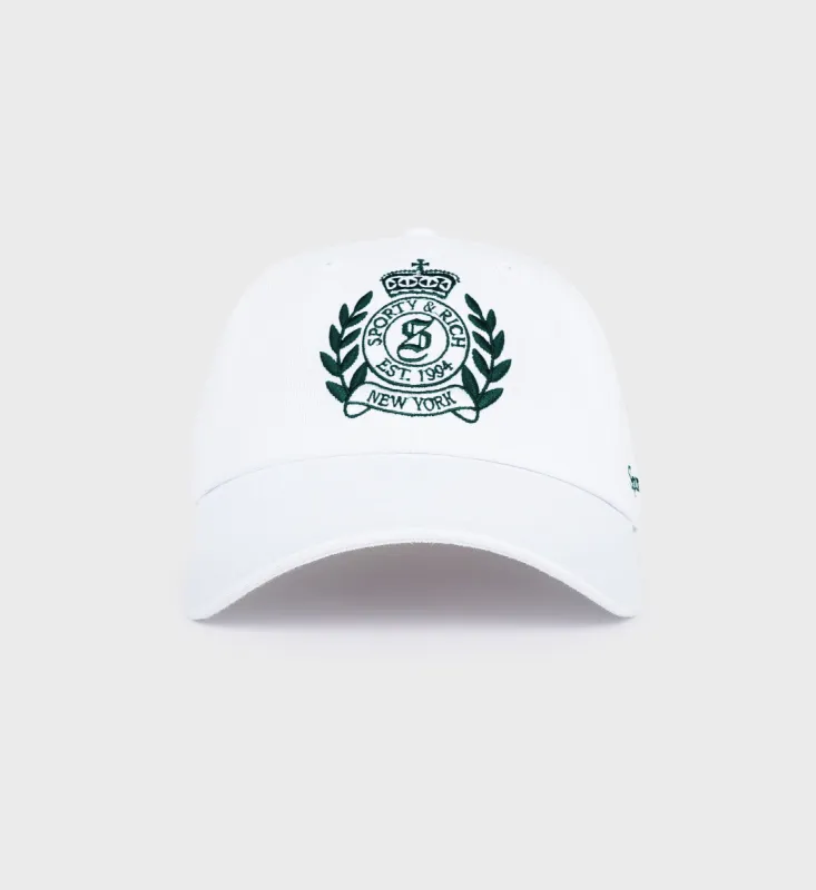 H&W Crest Hat - White/Alpine sold by Sporty and Rich