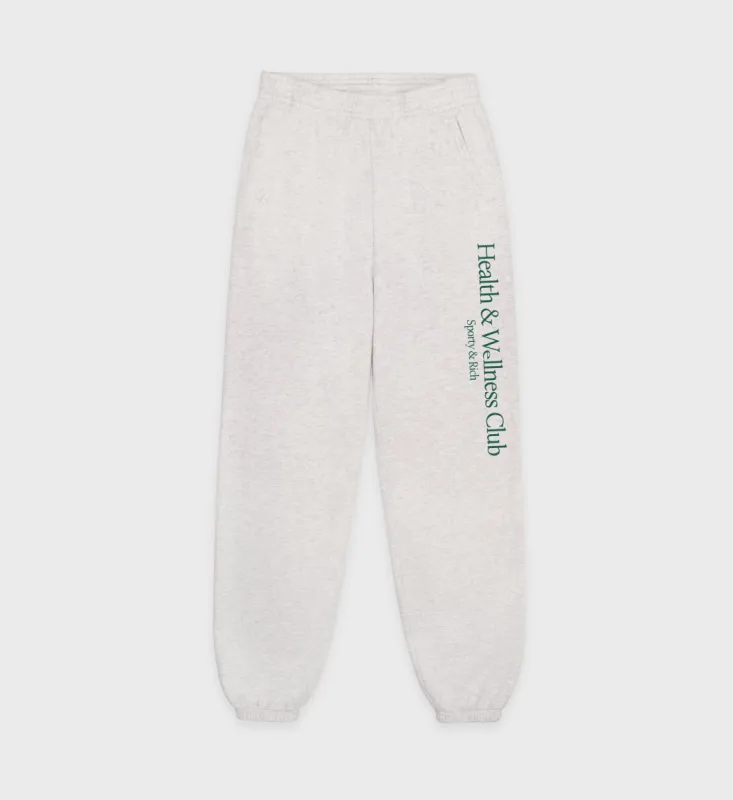 H&W Crest Sweatpant - Heather Gray/Alpine sold by Sporty and Rich