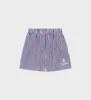 Vendome Poplin Short - Navy Stripe/White sold by Sporty and Rich