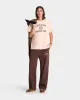 Oval Health straight leg sweatpant - Chocolate/Cream sold by Sporty and Rich