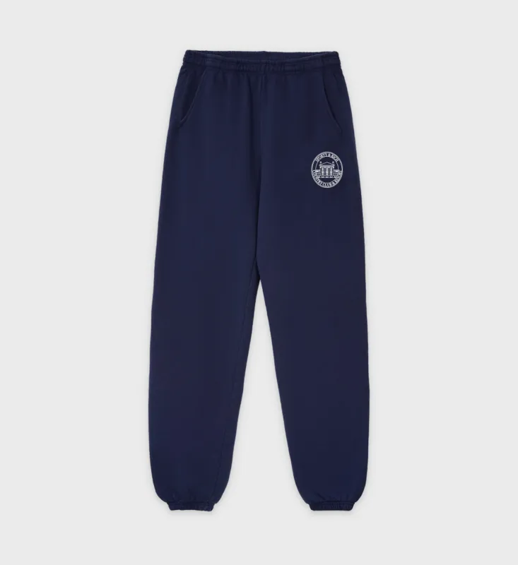 Vendome Resort Sweatpant - Navy/White sold by Sporty and Rich