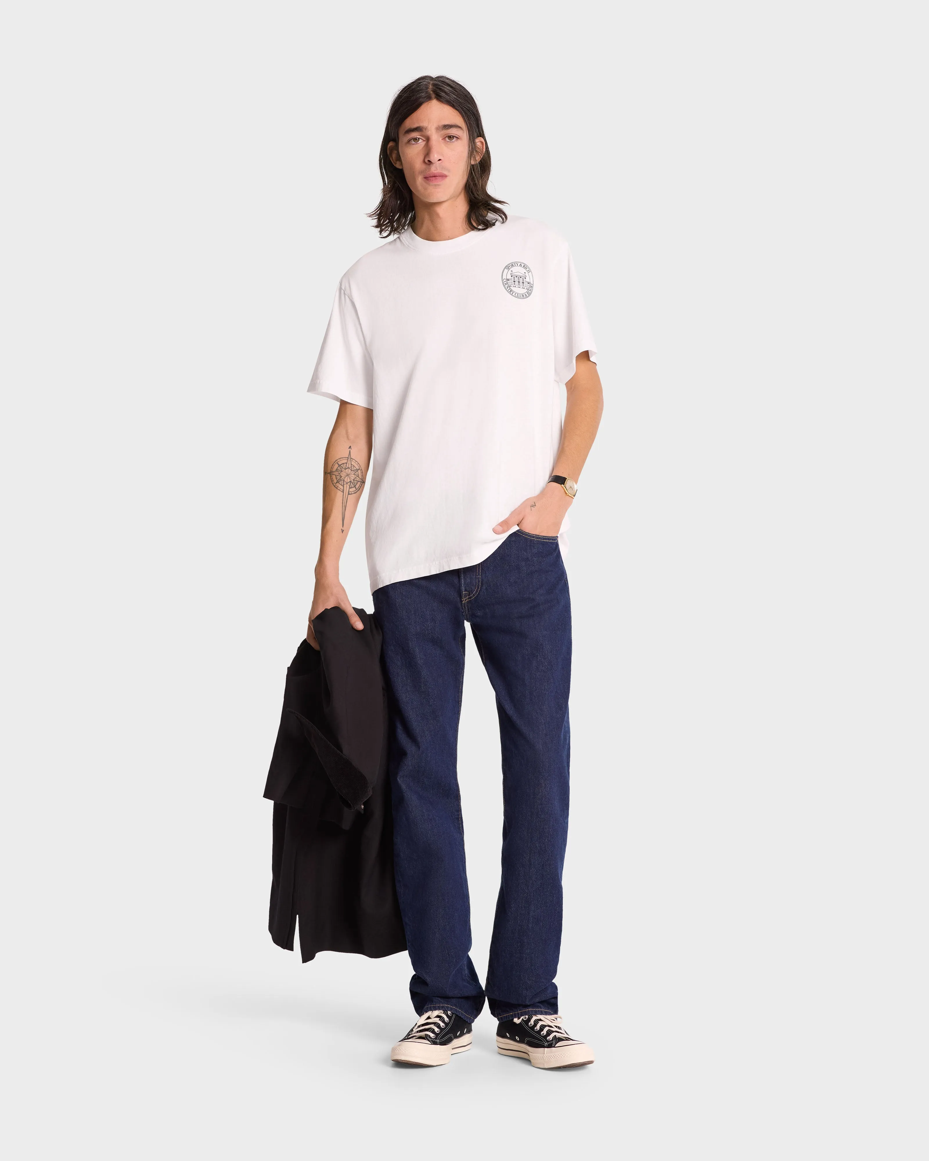 Vendome Resort T-shirt - White/Navy sold by Sporty and Rich product image thumbnail 2