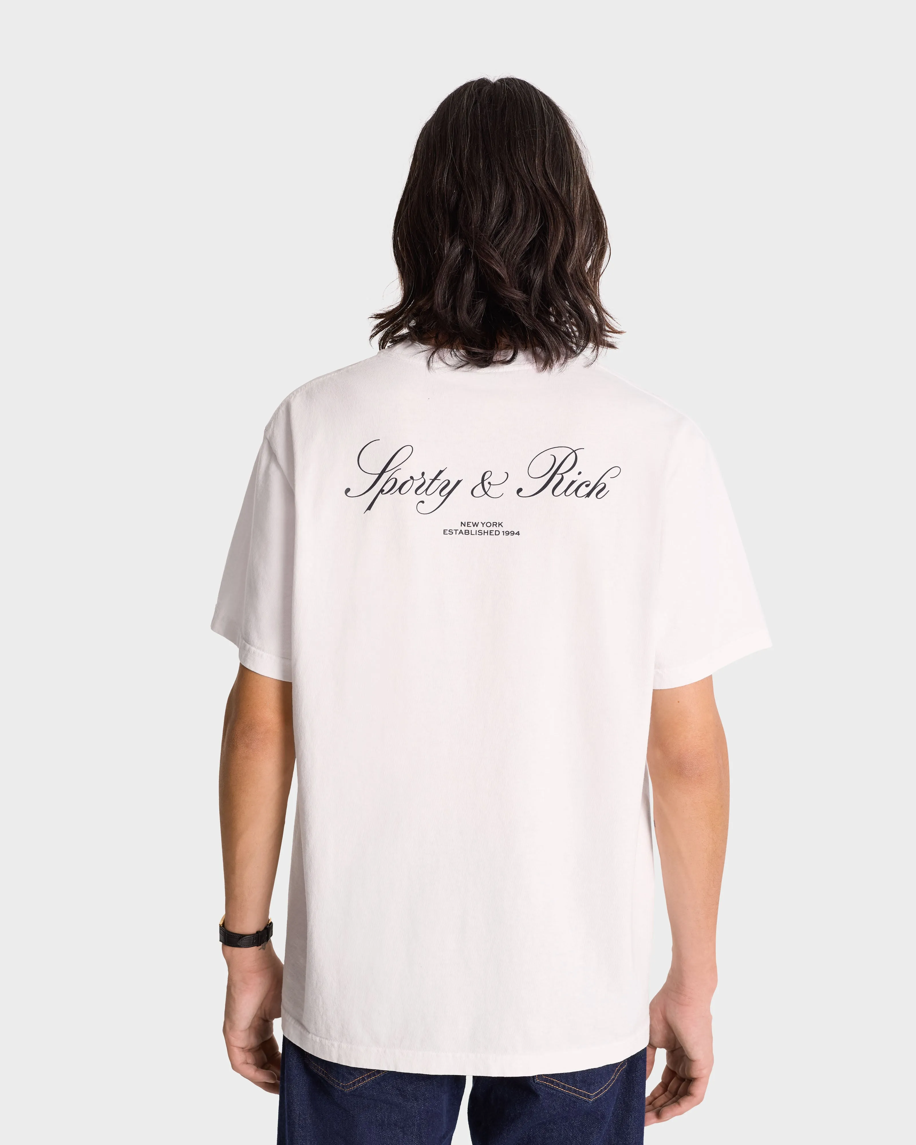 Vendome Resort T-shirt - White/Navy sold by Sporty and Rich product image thumbnail 4