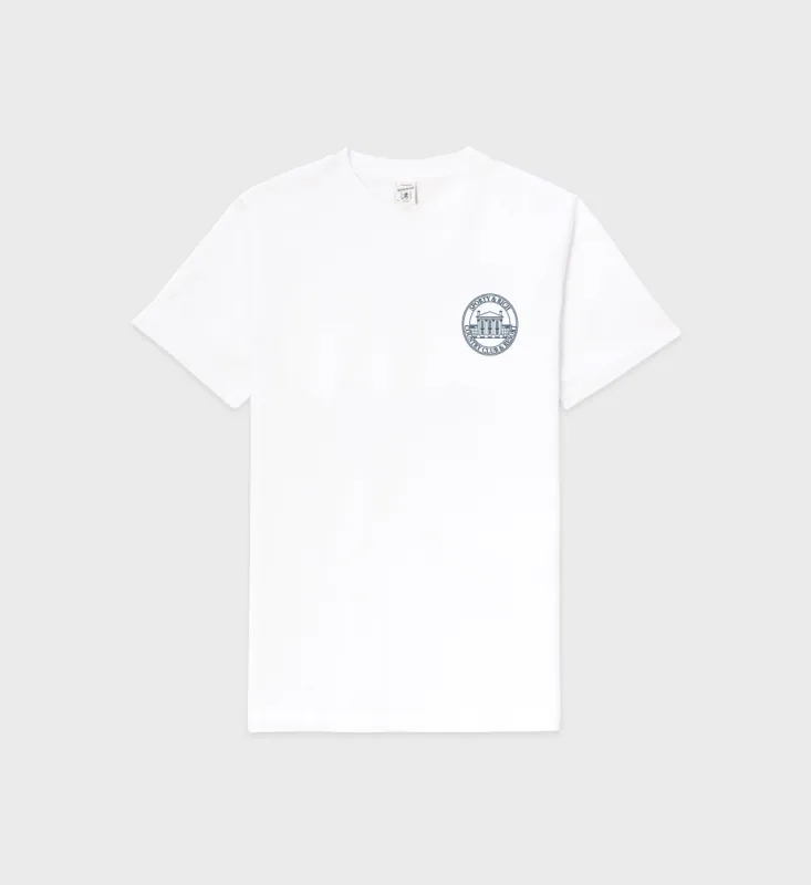 Vendome Resort T-shirt - White/Navy sold by Sporty and Rich