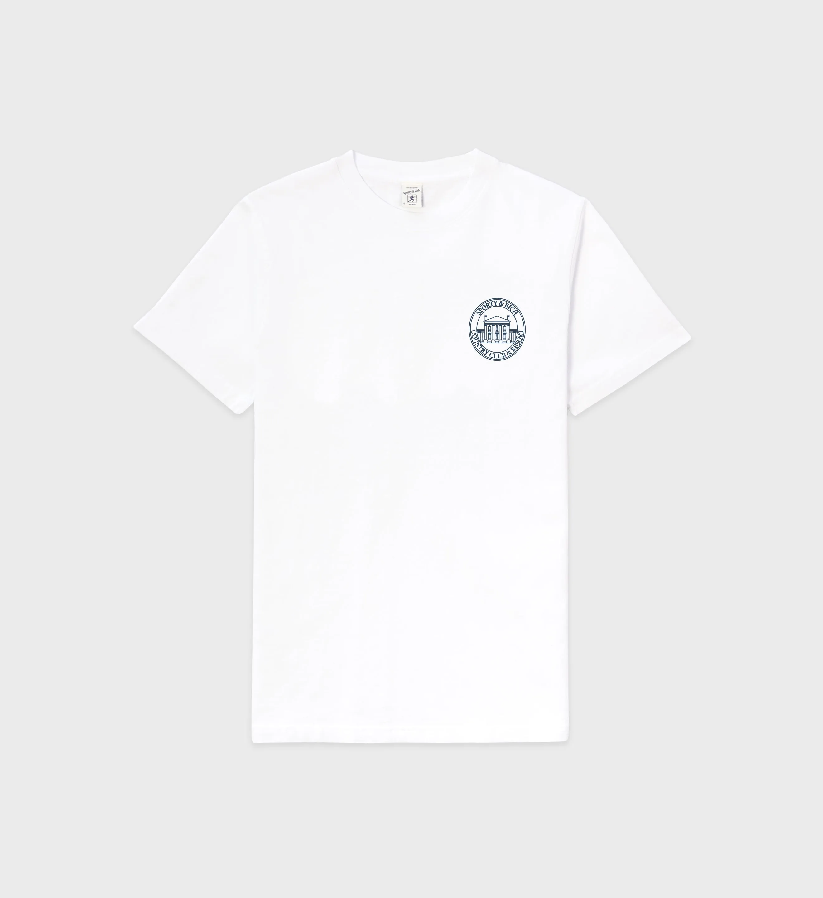 Vendome Resort T-shirt - White/Navy sold by Sporty and Rich
