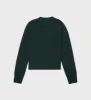 The Carlyle Crest Cashmere Crewneck - Forest/White sold by Sporty and Rich
