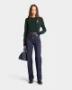 The Carlyle Crest Cashmere Crewneck - Forest/White sold by Sporty and Rich