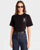 The Carlyle Crest T-Shirt - Black/White sold by Sporty and Rich