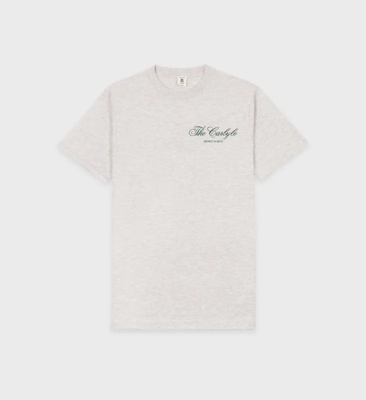 The Carlyle Souvenir T-Shirt - Heather Gray/Forest sold by Sporty and Rich