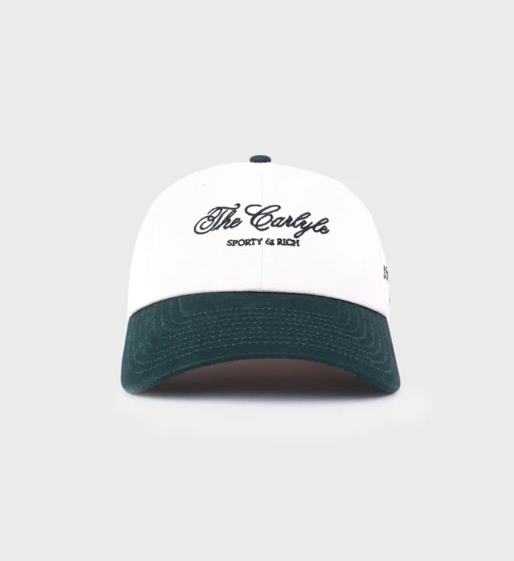 The Carlyle Souvenir Hat - White/Forest sold by Sporty and Rich