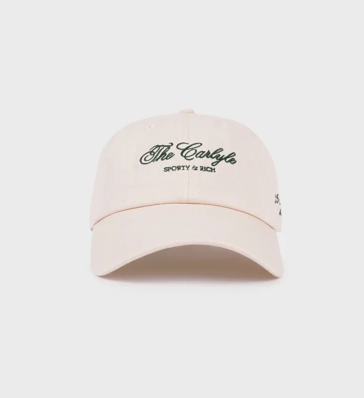 The Carlyle Souvenir Hat - Cream/Forest sold by Sporty and Rich