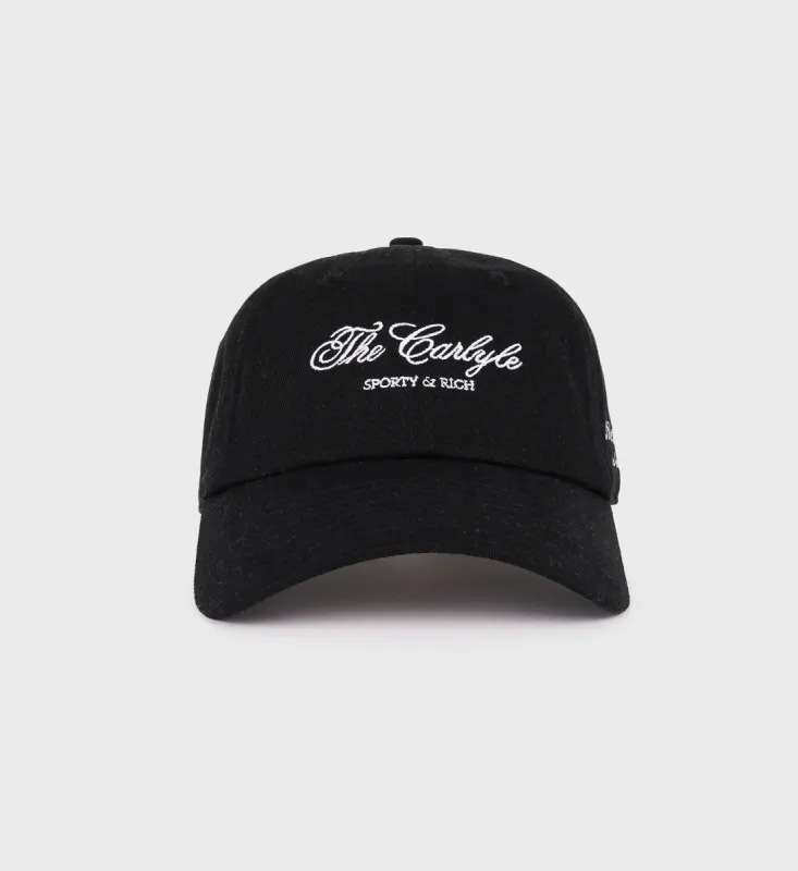 The Carlyle Souvenir Hat - Black/White sold by Sporty and Rich