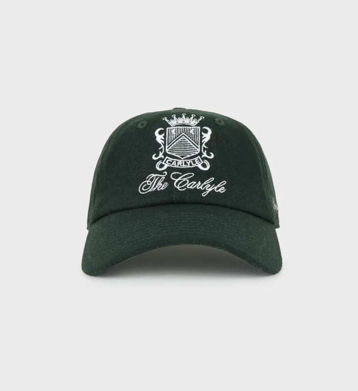 The Carlyle Crest Wool Hat - Forest/White sold by Sporty and Rich