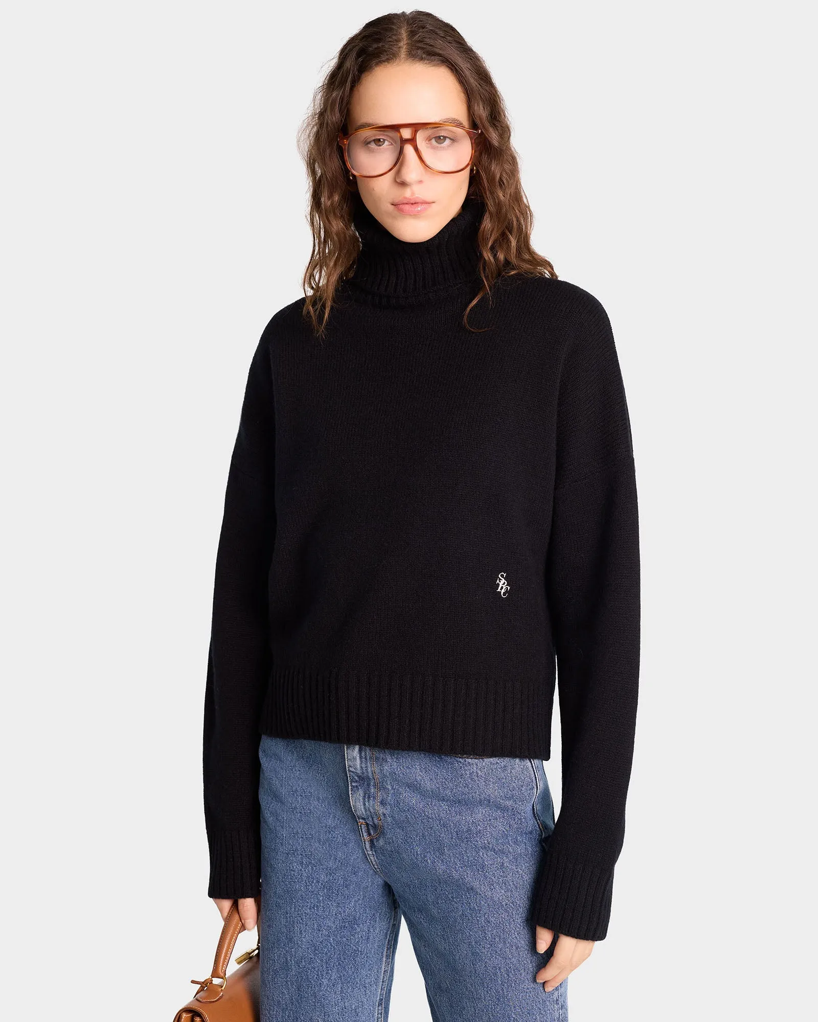 SRC Wool Turtleneck - Black/White sold by Sporty and Rich product image thumbnail 4