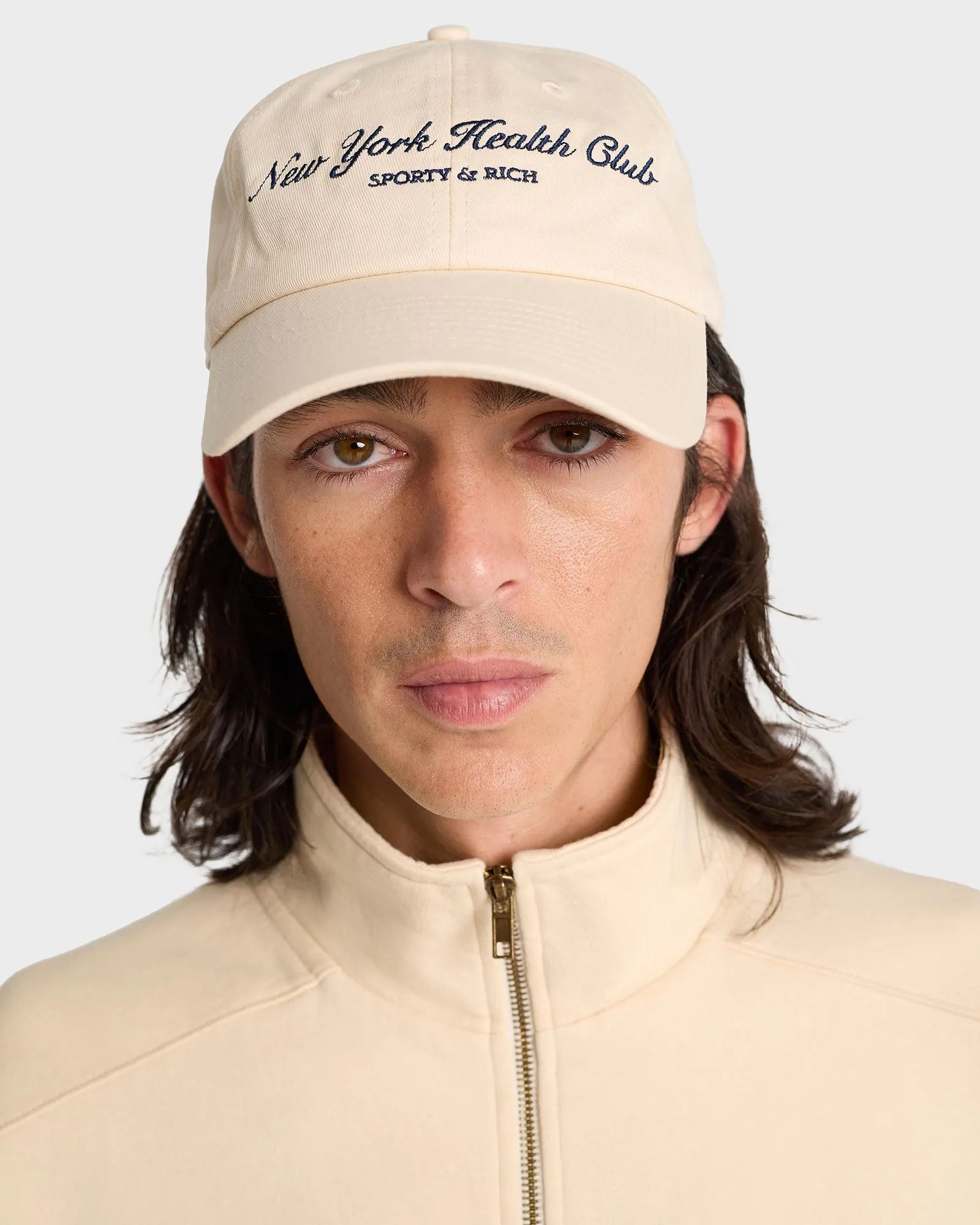 NY Health Club Hat - Cream/Navy sold by Sporty and Rich product image thumbnail 4