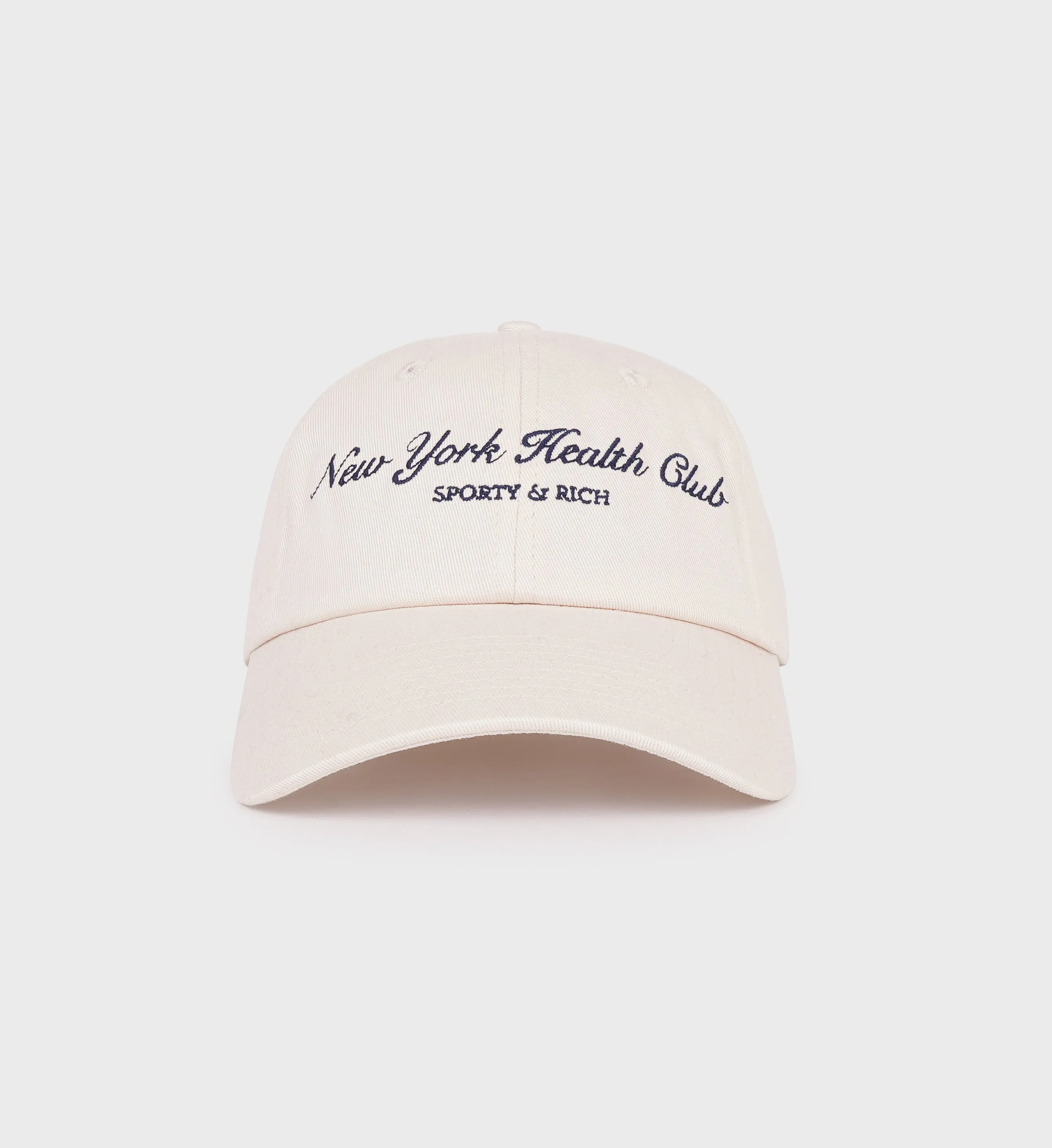 NY Health Club Hat - Cream/Navy sold by Sporty and Rich