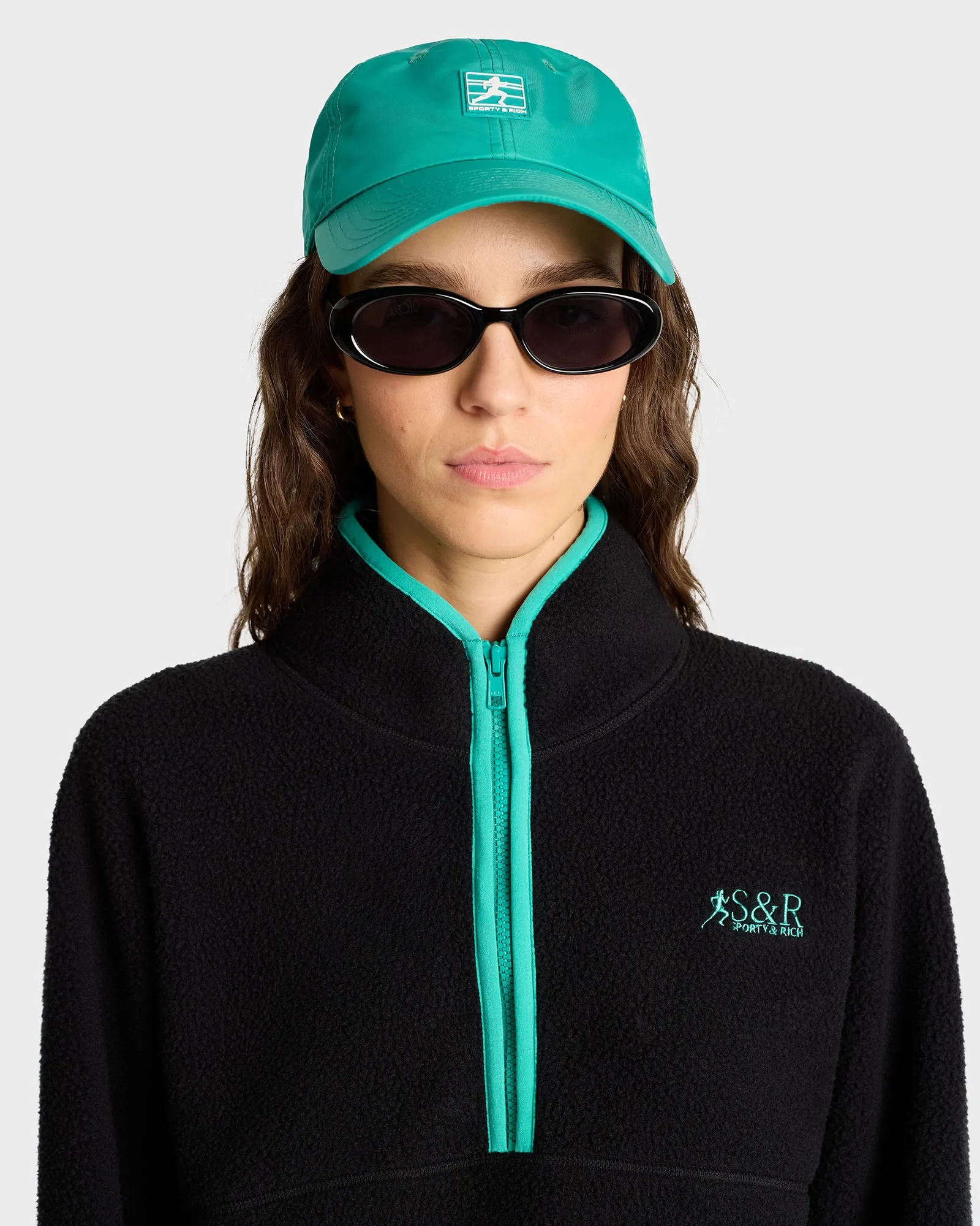 Running Woman Nylon Hat - Spring Green/White sold by Sporty and Rich product image thumbnail 2