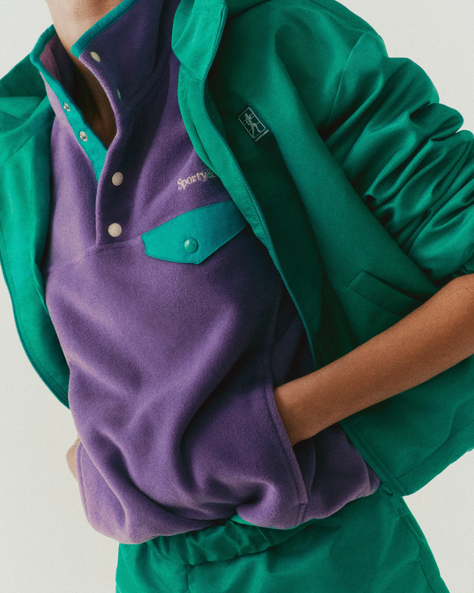 Running Woman Nylon Windbreaker - Spring Green/White sold by Sporty and Rich product image thumbnail 4