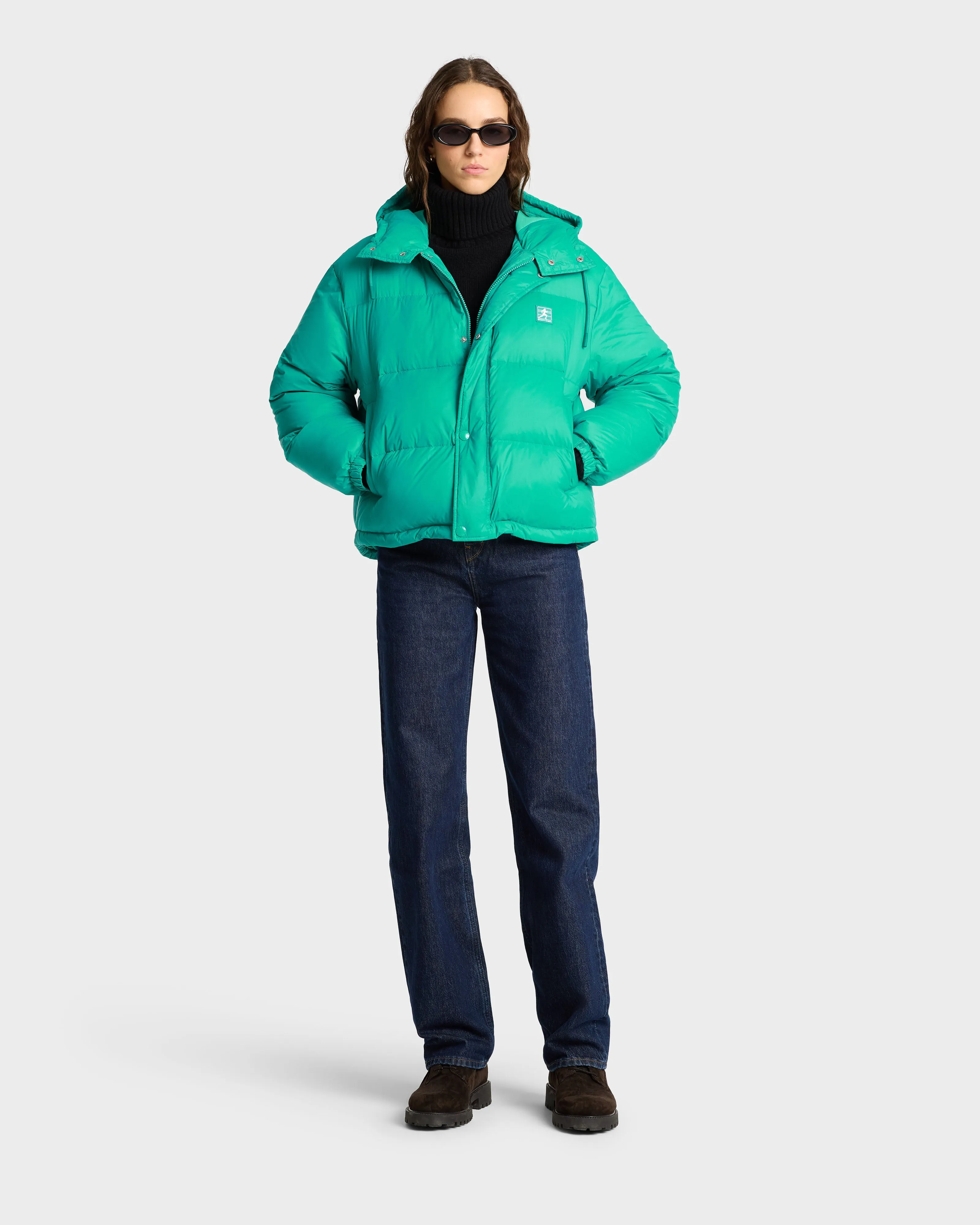 Running Woman Puffer Jacket - Spring Green sold by Sporty and Rich product image thumbnail 3