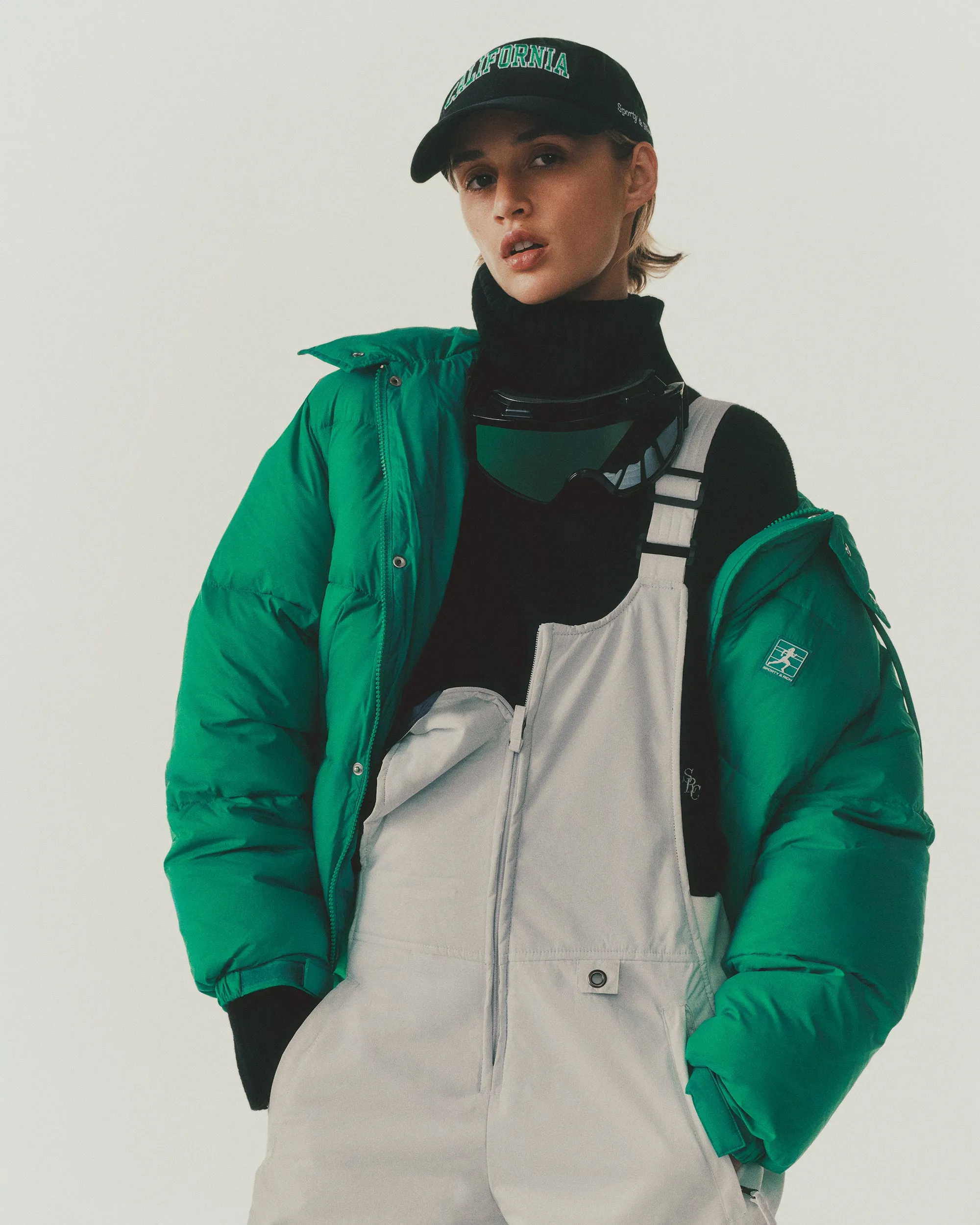 Running Woman Puffer Jacket - Spring Green sold by Sporty and Rich product image thumbnail 2