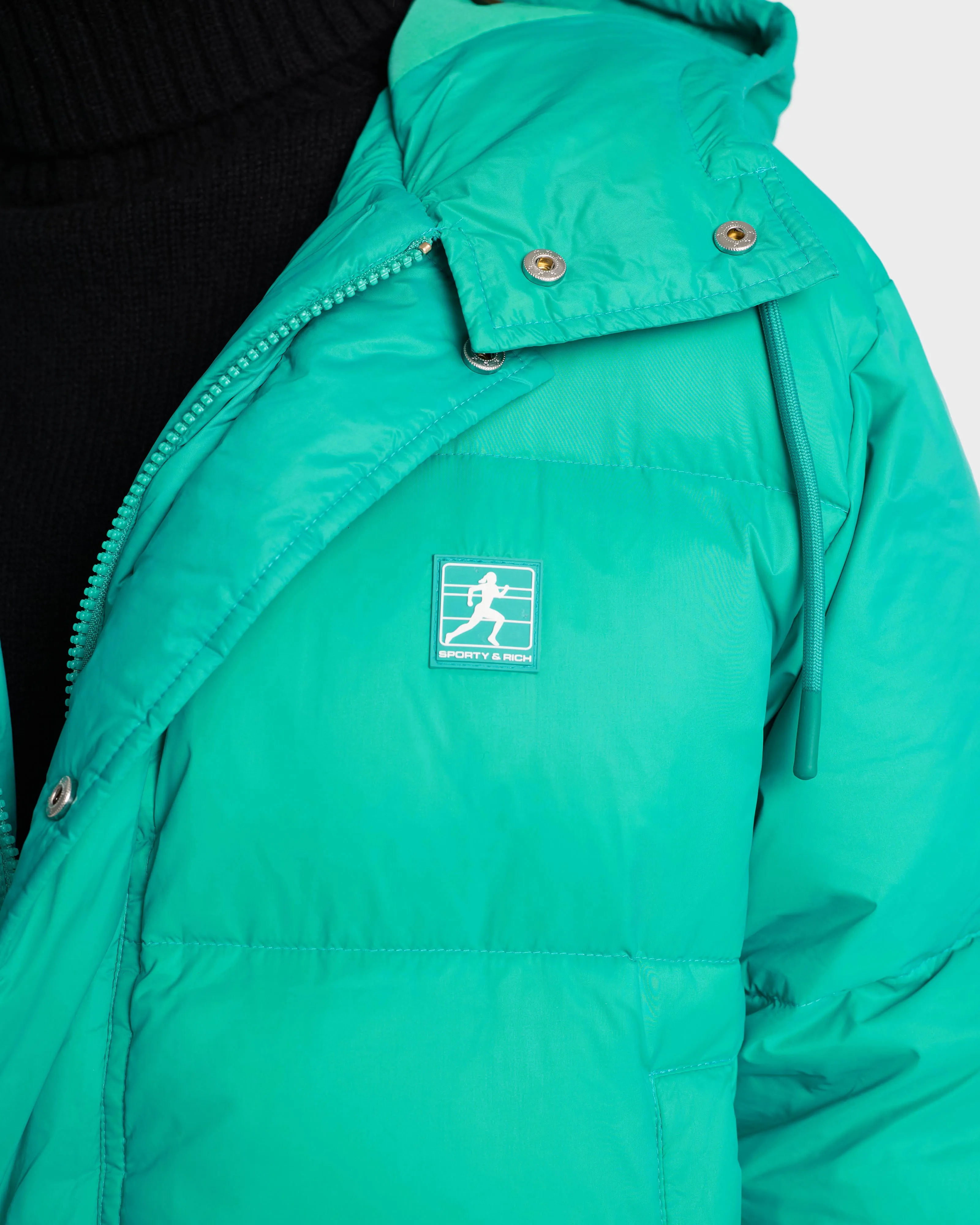 Running Woman Puffer Jacket - Spring Green sold by Sporty and Rich product image thumbnail 5