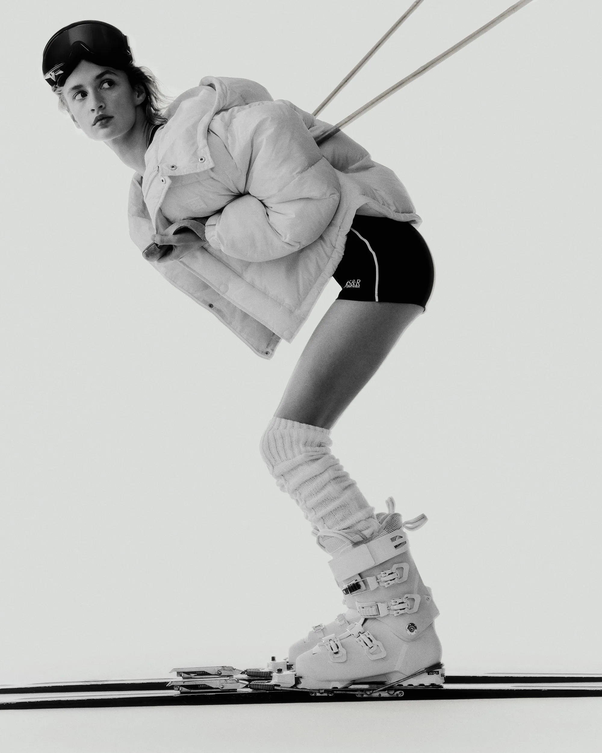 Running Woman Puffer Jacket - Off White sold by Sporty and Rich product image thumbnail 3