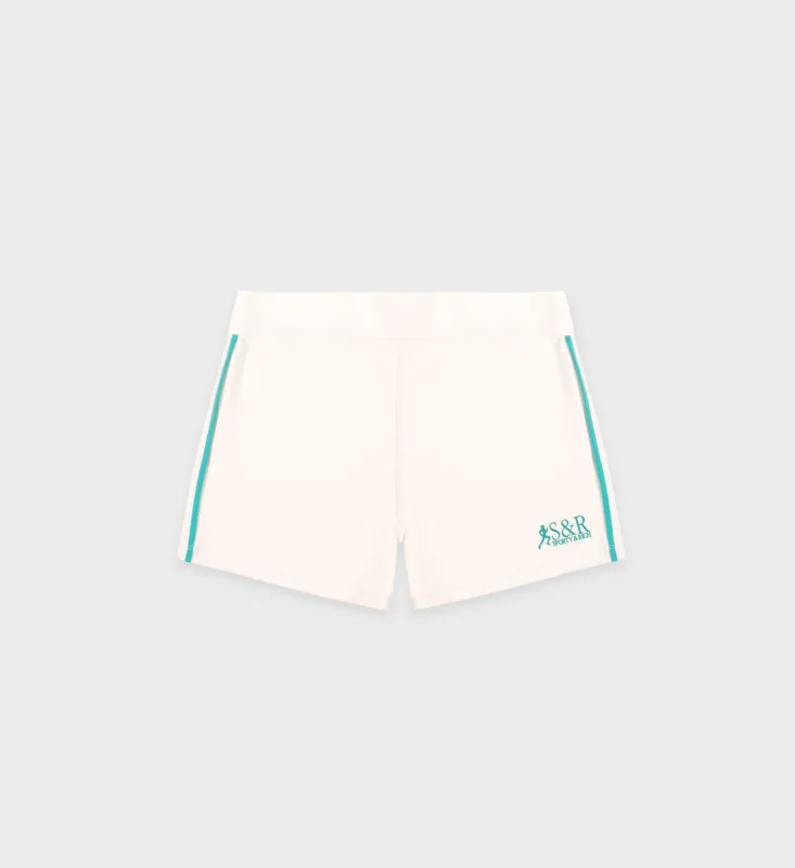 SR Runner Active Short - Cream/Spring Green sold by Sporty and Rich