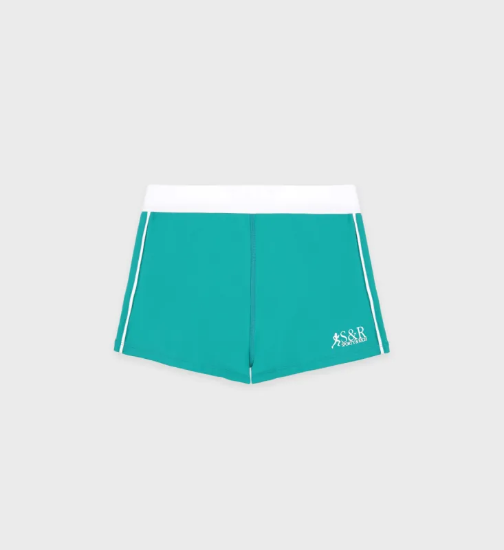 SR Runner Active Short - Spring Green/White sold by Sporty and Rich