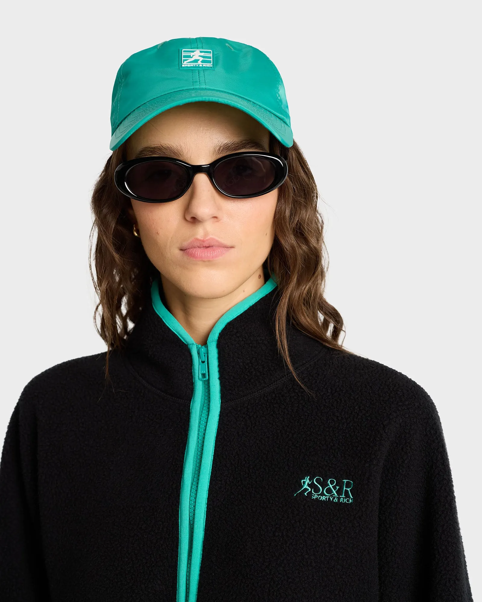 SR Runner Sherpa Quarter zip - Black/Spring Green sold by Sporty and Rich product image thumbnail 4