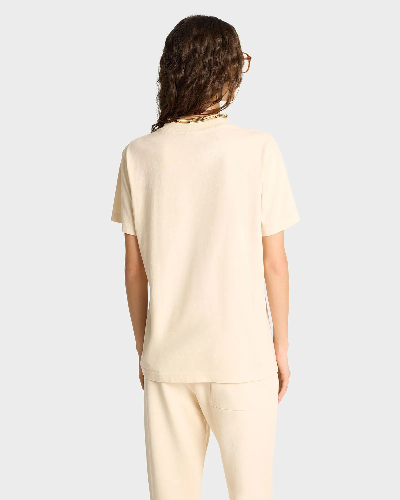 NY Health Club T-Shirt - Cream/Navy sold by Sporty and Rich product image thumbnail 5