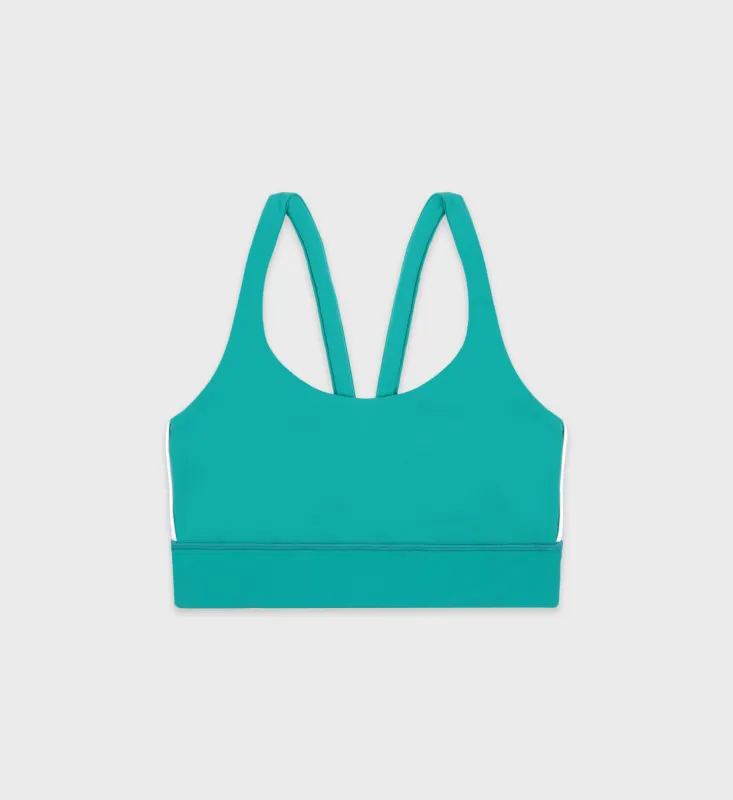 SR Runner Active Bra - Spring Green/White sold by Sporty and Rich