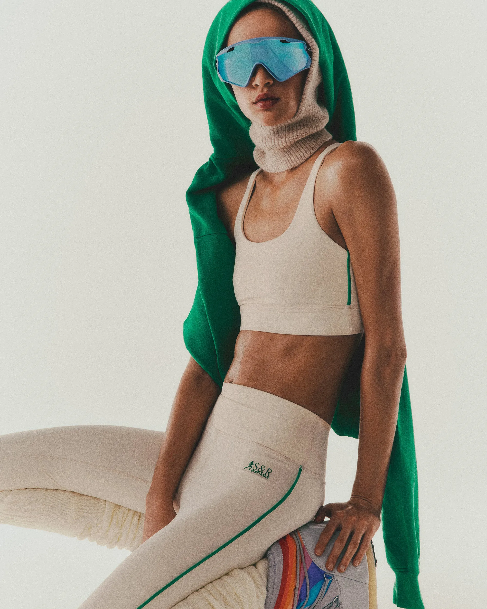 SR Runner Active Bra - Cream/Spring Green sold by Sporty and Rich product image thumbnail 2