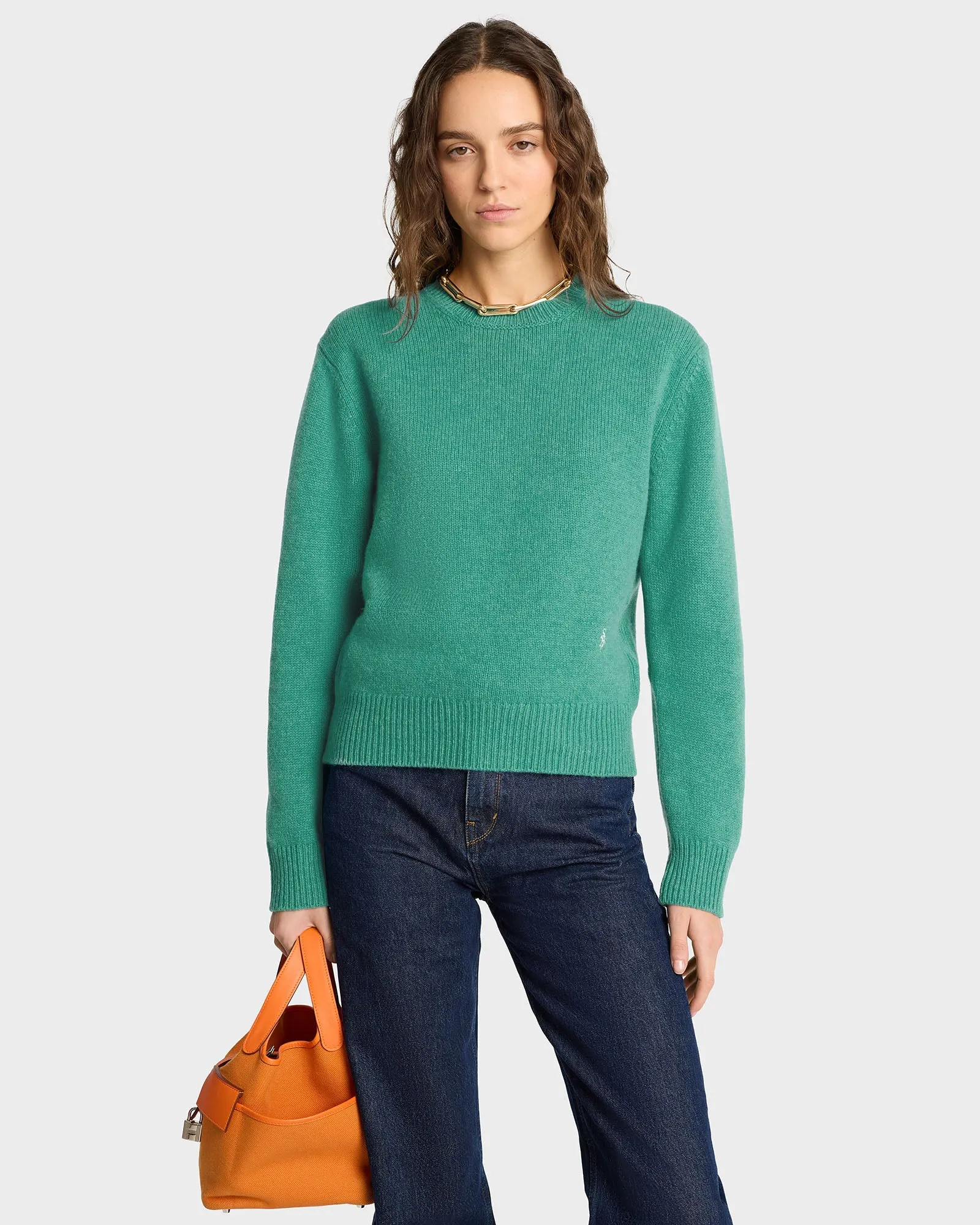 SRC Wool Crewneck - Spring Green/White sold by Sporty and Rich product image thumbnail 4