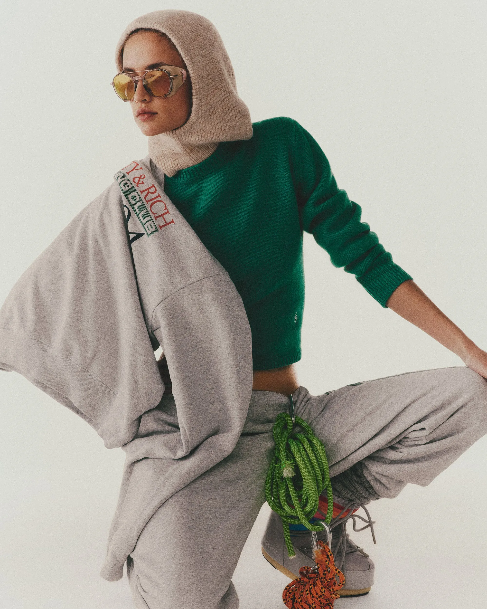 SRC Wool Crewneck - Spring Green/White sold by Sporty and Rich product image thumbnail 2