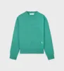 SRC Wool Crewneck - Spring Green/White sold by Sporty and Rich