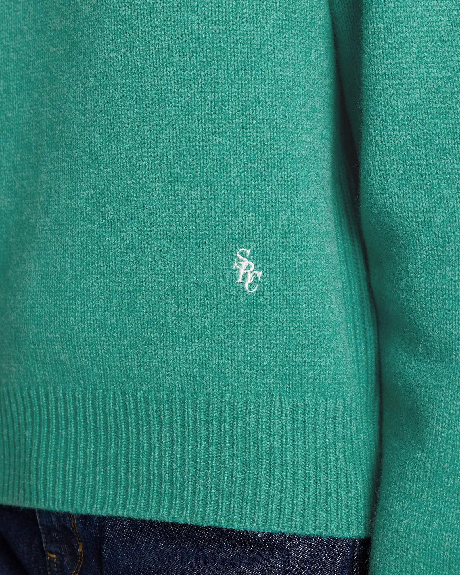 SRC Wool Crewneck - Spring Green/White sold by Sporty and Rich product image thumbnail 5