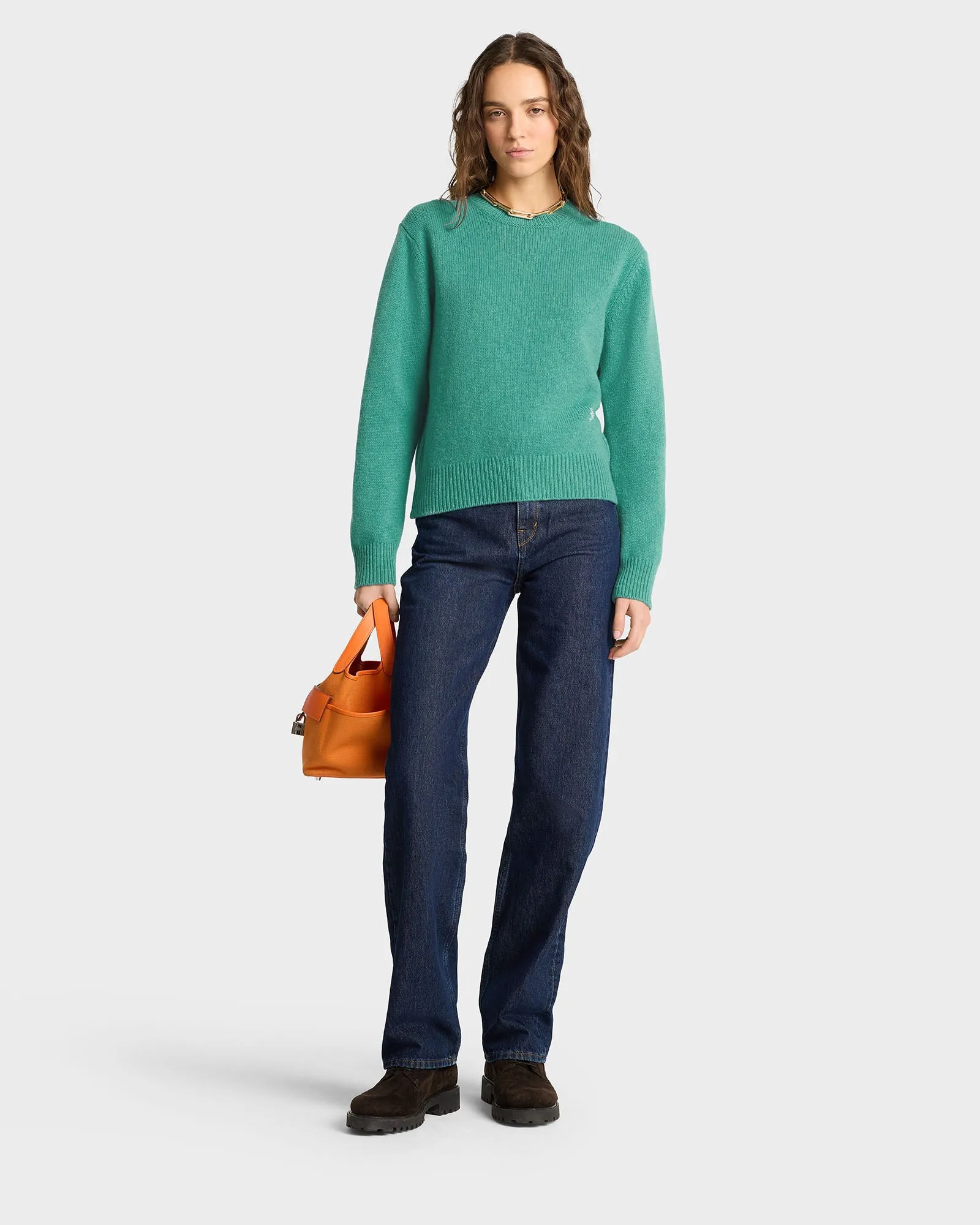 SRC Wool Crewneck - Spring Green/White sold by Sporty and Rich product image thumbnail 3