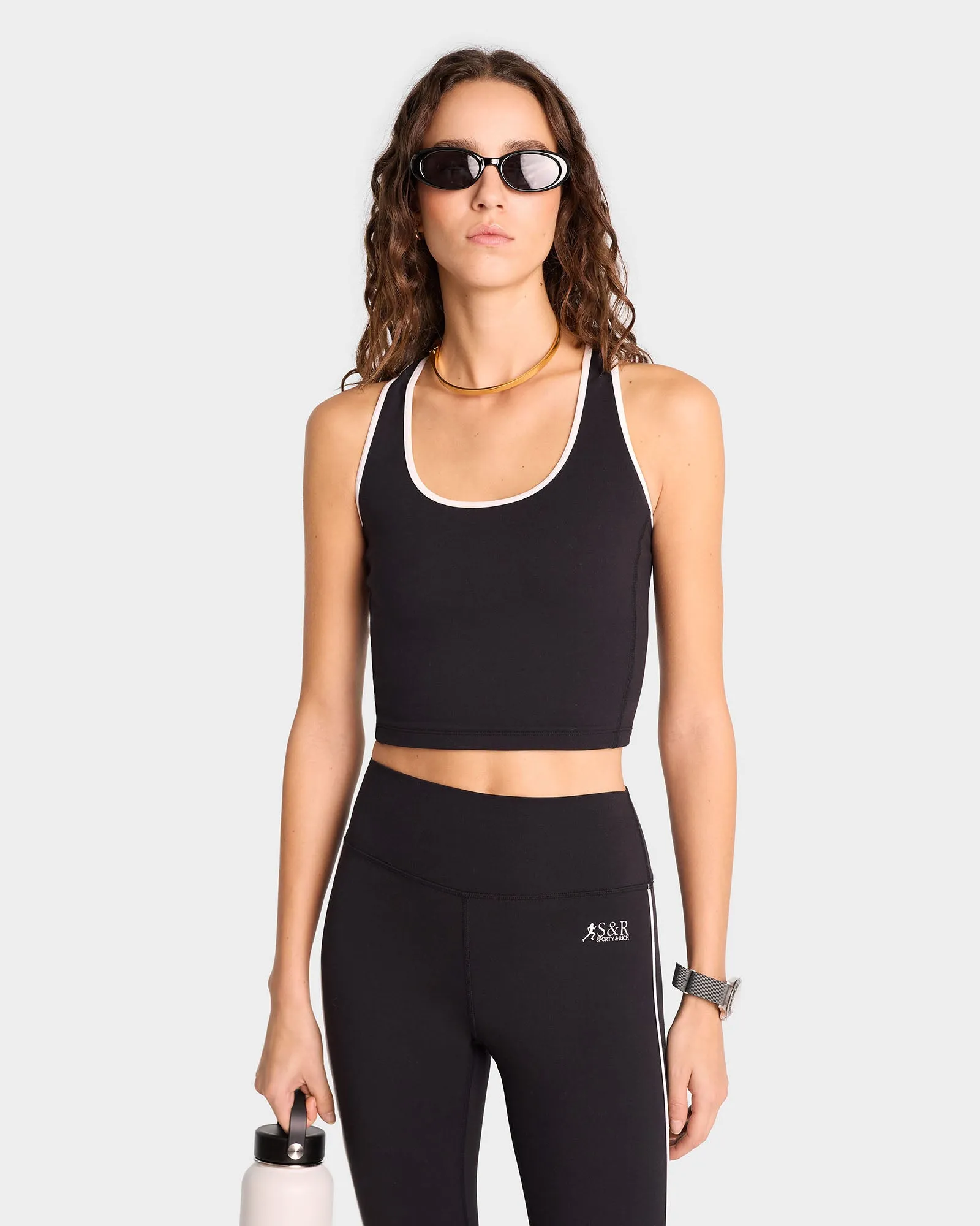SR Runner Sports Tank - Black/White sold by Sporty and Rich product image thumbnail 3