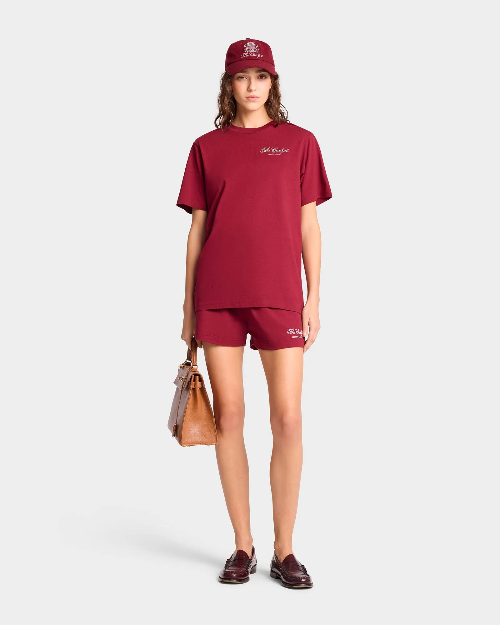 The Carlyle Souvenir T-Shirt - Merlot/White sold by Sporty and Rich product image thumbnail 4