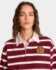 NY Crest Rugby Polo - Merlot/White sold by Sporty and Rich