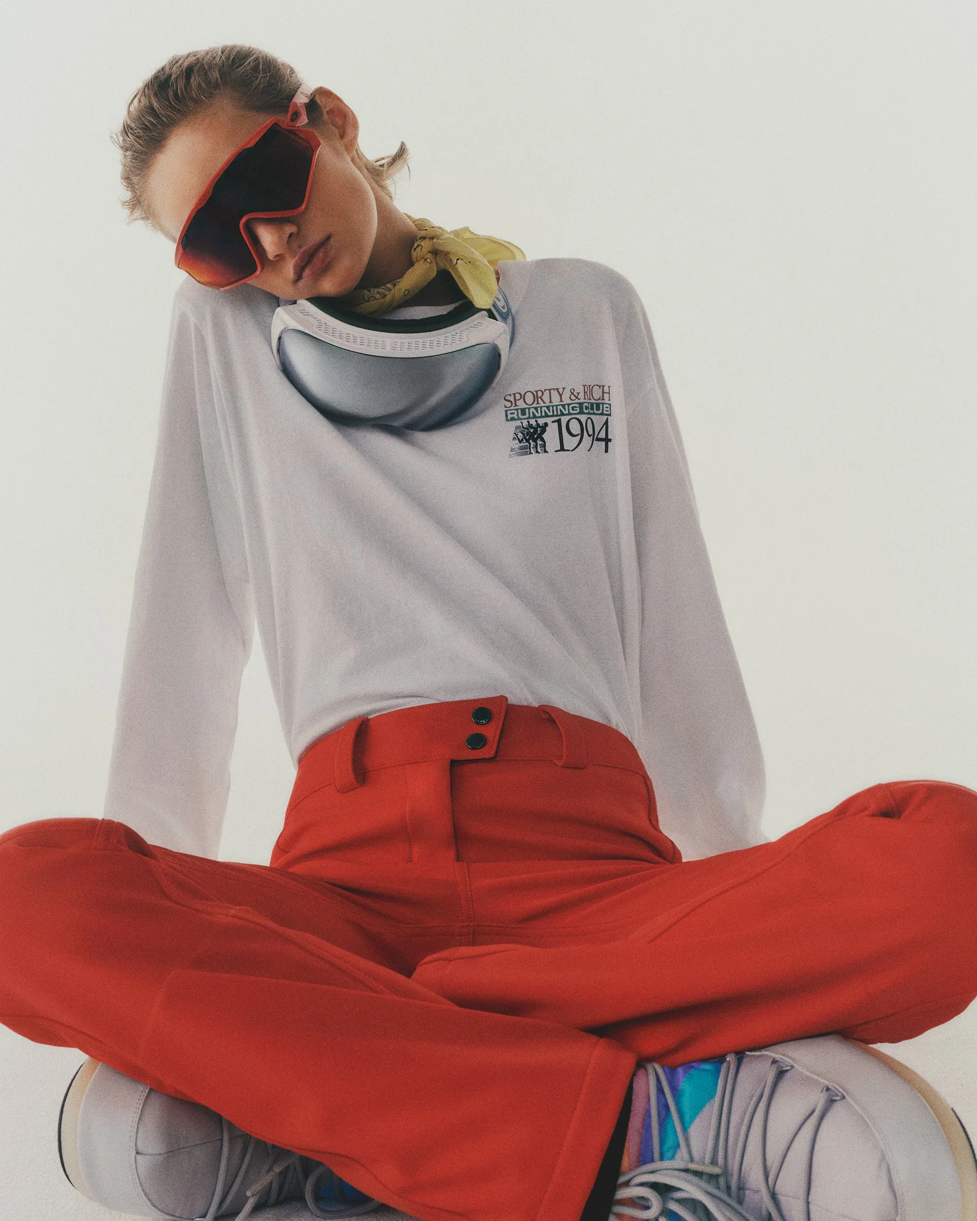 Finish Line Longsleeve - White/Multi sold by Sporty and Rich product image thumbnail 2