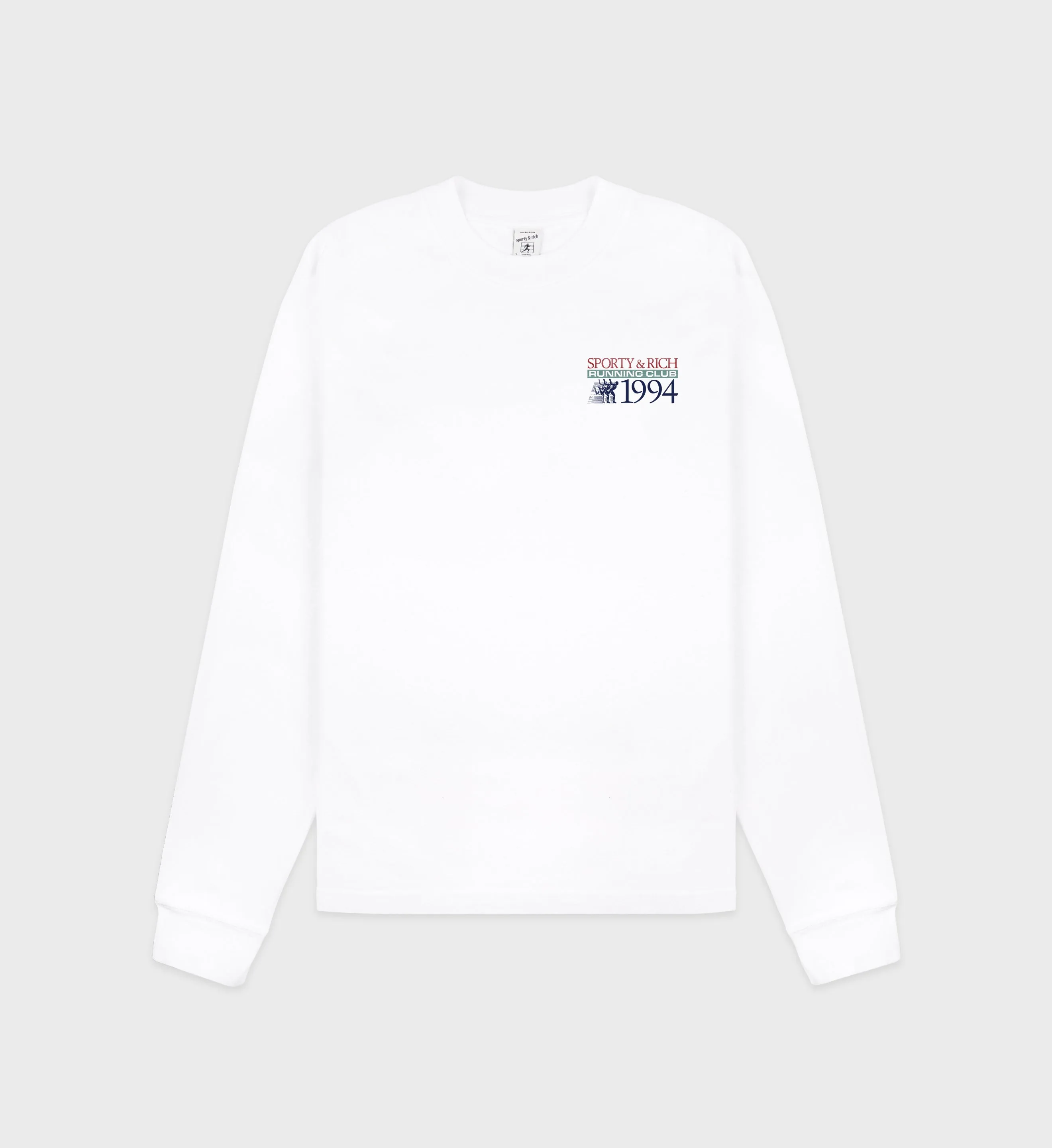 Finish Line Longsleeve - White/Multi sold by Sporty and Rich