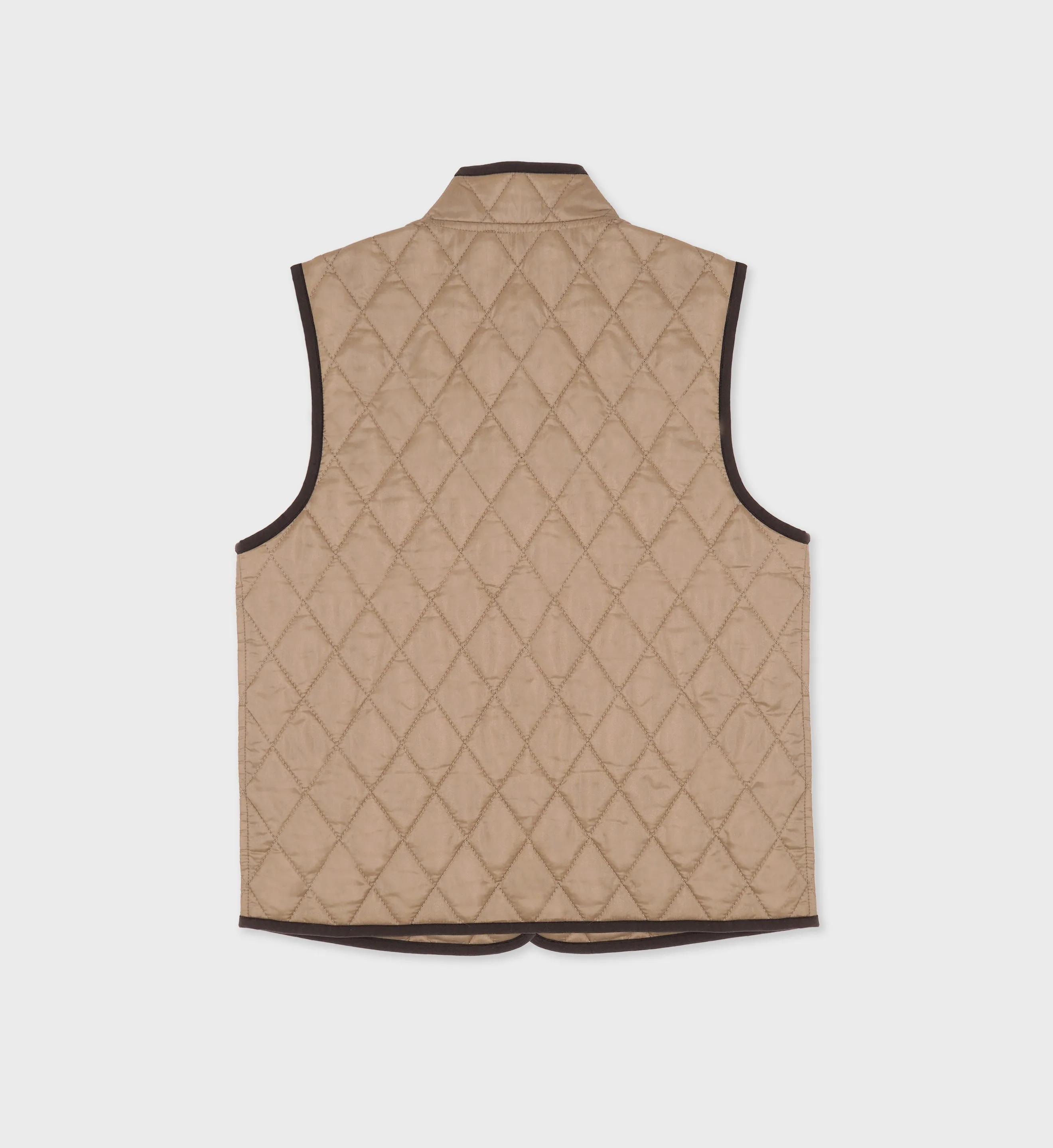Vendome Quilted Riding Vest - Beige/Chocolate sold by Sporty and Rich product image thumbnail 5