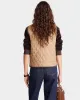 Vendome Quilted Riding Vest - Beige/Chocolate sold by Sporty and Rich